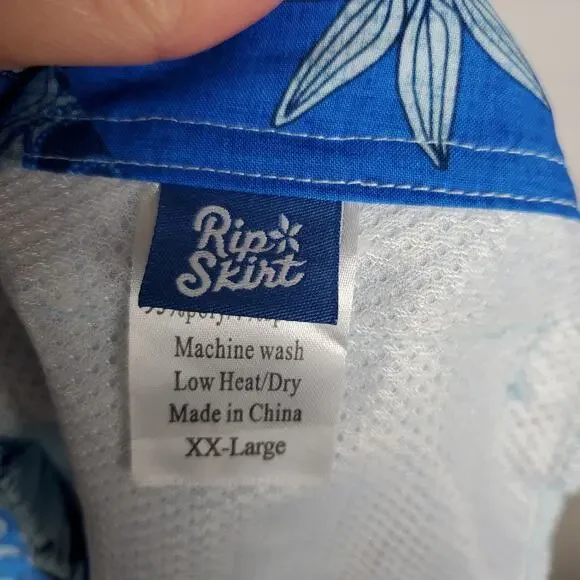 Ripskirt Hawaii Patchwork Blues Sport Skirt Womens XXL Golf Pickleball Pockets - Picture 7 of 10